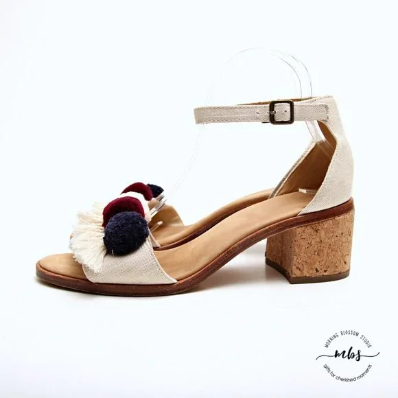 Soludos Capri Pom Pom Heel Sandals - Picture 5 of 14